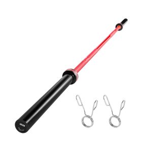VEVOR 7FT Barbell Bar, Fits 2-Inch Weight Plates, Barbell Bar with Knurled Grip for Strength Training, Weightlifting, Squat, Deadlift, Bench Pres