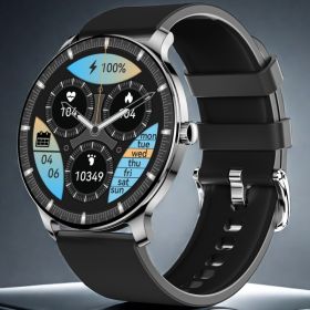 Disc Ultra-thin Smart Watch (Option: Black)