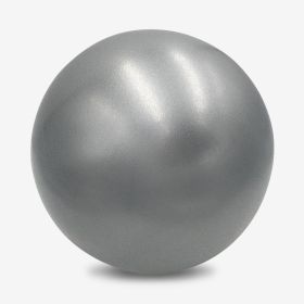Mini Exercise Pilates Yoga Balls Small Bender For Home Stability Squishy Training Physical Therapy Improves Balance With Inflatable Straw 9.8 Inc (Color: Gray)